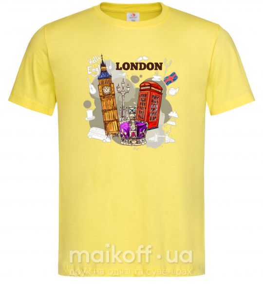Чоловіча футболка Hello England Лимонний фото