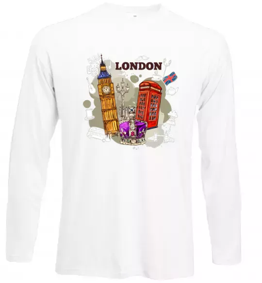 Лонгслив Hello England Белый фото