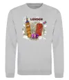 Свитшот Hello England Серый меланж фото