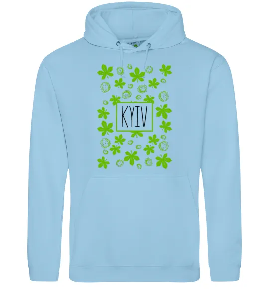 Чоловіча толстовка (худі) Київ каштани Блакитний фото