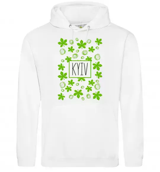 Женская толстовка (худи) Київ каштани Белый фото