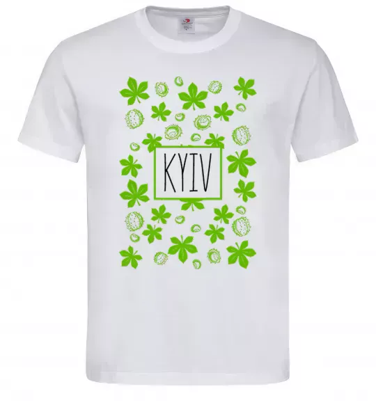 Мужская футболка Київ каштани Белый фото