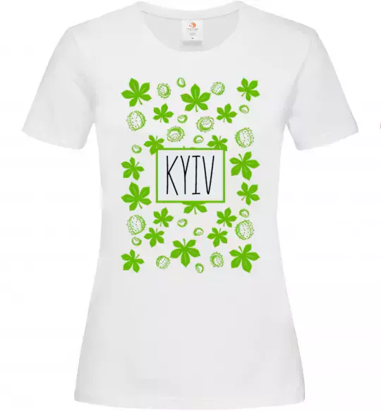 Женская футболка Київ каштани Белый фото
