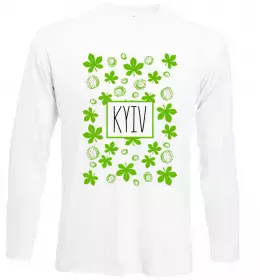 Лонгслів Київ райони міста Білий фото Лонгслів Київ райони міста Білий фото