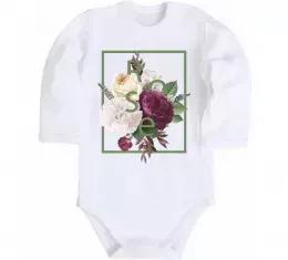 Детский боди Розы Белый фото
