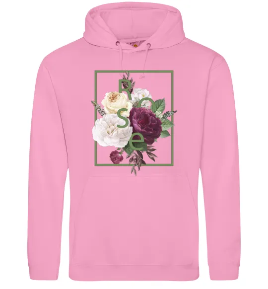Мужская толстовка (худи) Розы Розовый фото