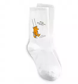 Шкарпетки Хочеш бути сильним - качайся Білий фото