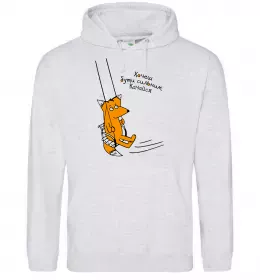 Чоловіча толстовка (худі) Deadlift unicorn Сірий меланж фото