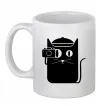 Чашка керамическая Кото фото Белый фото