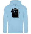 Мужская толстовка (худи) Кото фото Голубой фото