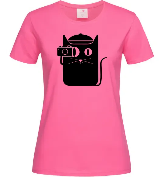 Женская футболка Кото фото Ярко-розовый фото