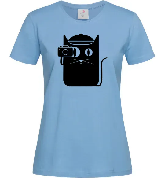 Женская футболка Кото фото Голубой фото