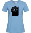 Женская футболка Кото фото Голубой фото