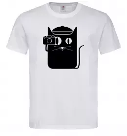 Мужская футболка All i need is coffee and camera Белый фото