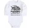 Детский боди Fishing is like the mafia Белый фото
