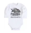 Дитячий бодік Fishing is like the mafia Білий фото