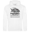 Мужская толстовка (худи) Fishing is like the mafia Белый фото