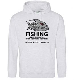 Чоловіча толстовка (худі) Fishing is like the mafia Чоловіча толстовка (худі) Fishing is like the mafia
