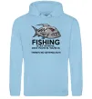 Мужская толстовка (худи) Fishing is like the mafia Голубой фото