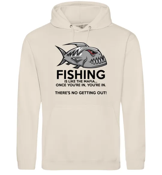 Мужская толстовка (худи) Fishing is like the mafia Таш фото