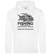 Женская толстовка (худи) Fishing is like the mafia Белый фото
