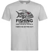 Чоловіча футболка Fishing is like the mafia Сірий фото