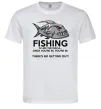 Чоловіча футболка Fishing is like the mafia Білий фото