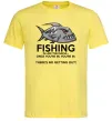Чоловіча футболка Fishing is like the mafia Лимонний фото