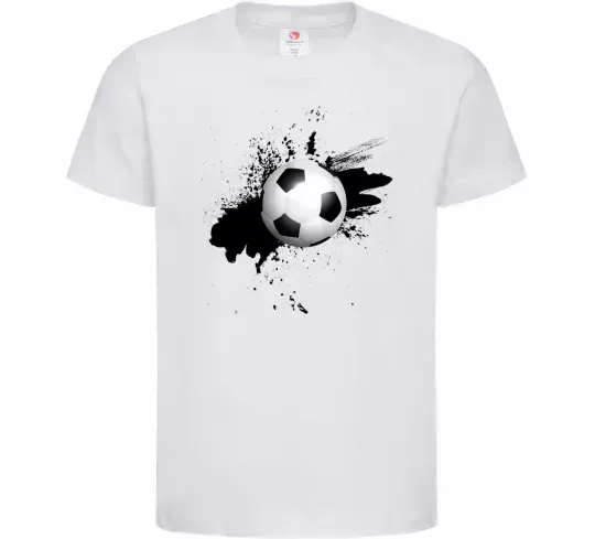 Детская футболка Футбольчик бризки Белый фото