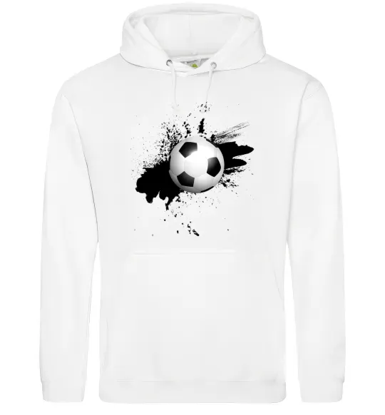 Жіноча толстовка (худі) Футбольчик бризки Білий фото