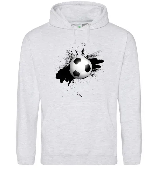 Жіноча толстовка (худі) Футбольчик бризки Сірий меланж фото