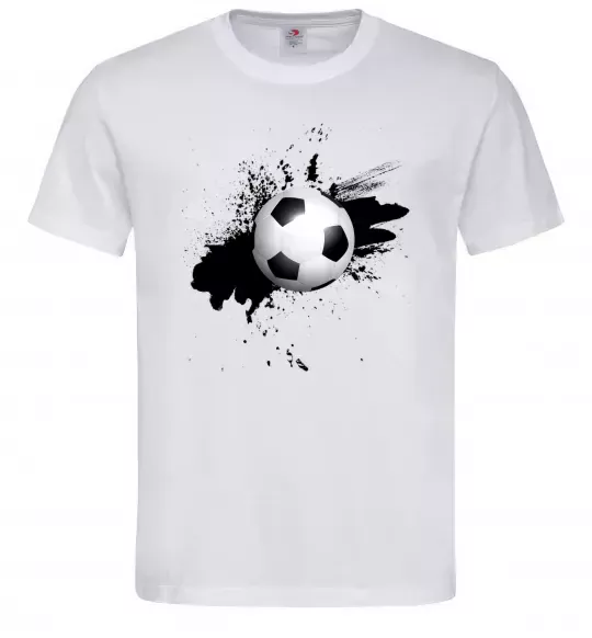 Мужская футболка Футбольчик бризки Белый фото