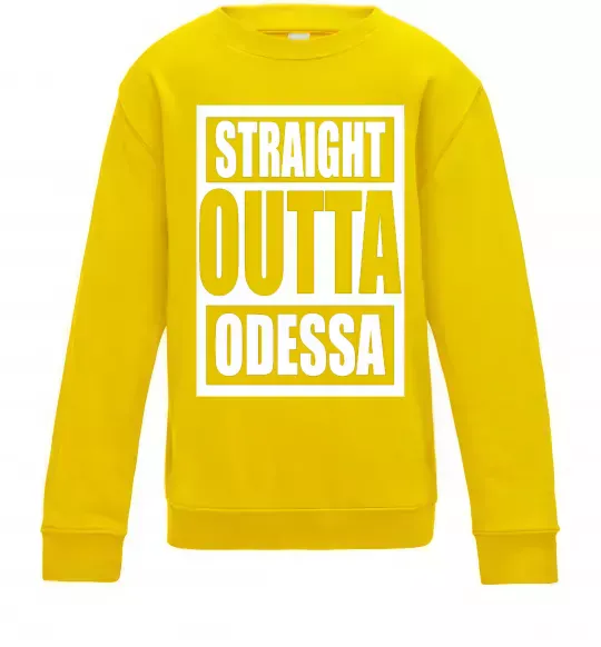 Детский Свитшот Straight outta Odessa Солнечно желтый фото