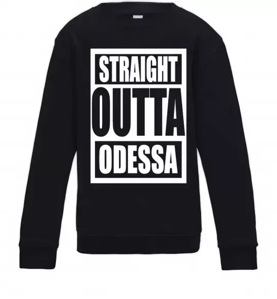 Детский Свитшот Straight outta Odessa Черный фото