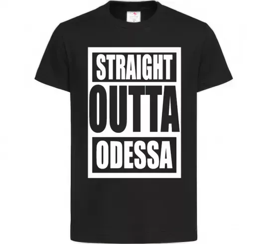Детская футболка Straight outta Odessa Черный фото