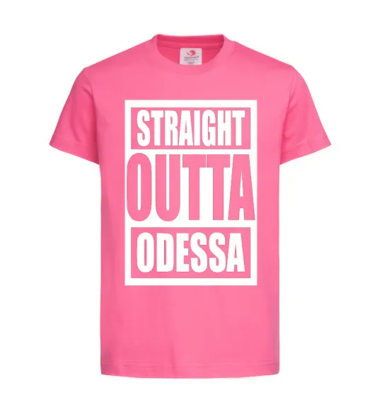 Детская футболка Straight outta Odessa Ярко-розовый фото