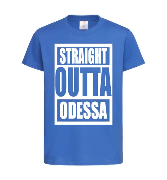 Детская футболка Straight outta Odessa Ярко-синий фото