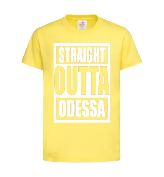Детская футболка Straight outta Odessa Лимонный фото