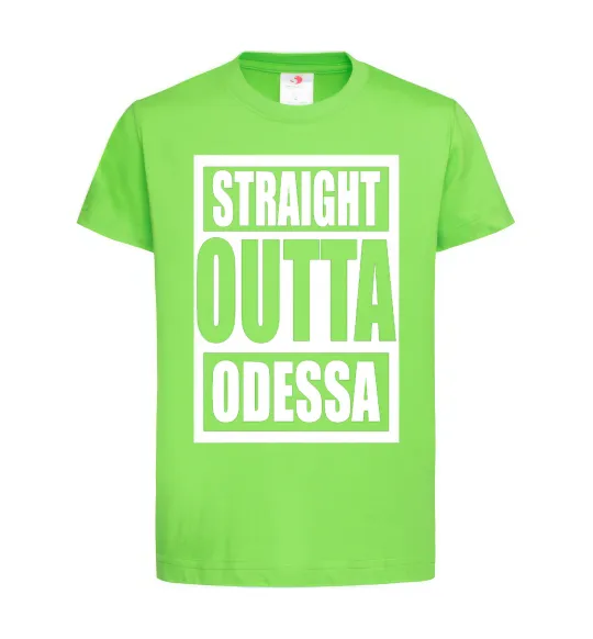Детская футболка Straight outta Odessa Лаймовый фото