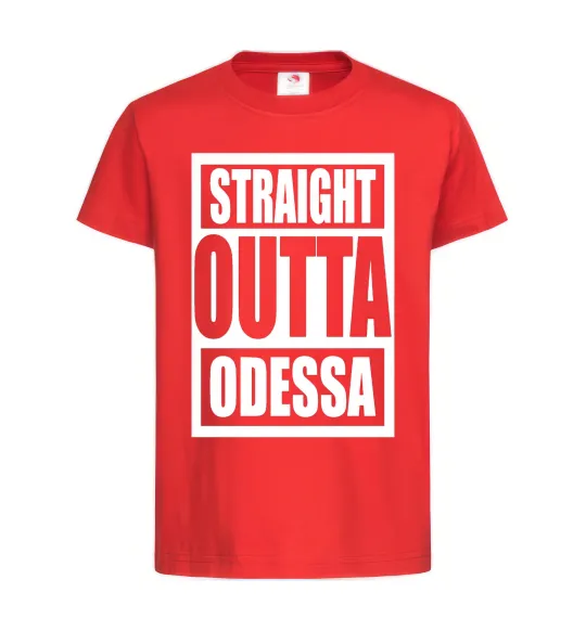 Детская футболка Straight outta Odessa Красный фото
