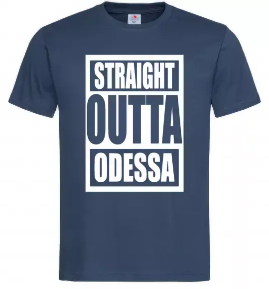 Чоловіча футболка Straight outta Odessa Темно-синій фото