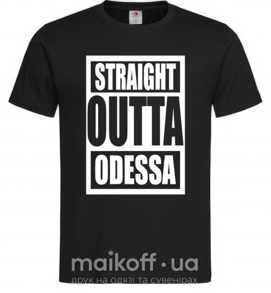 Мужская футболка Straight outta Odessa Черный фото
