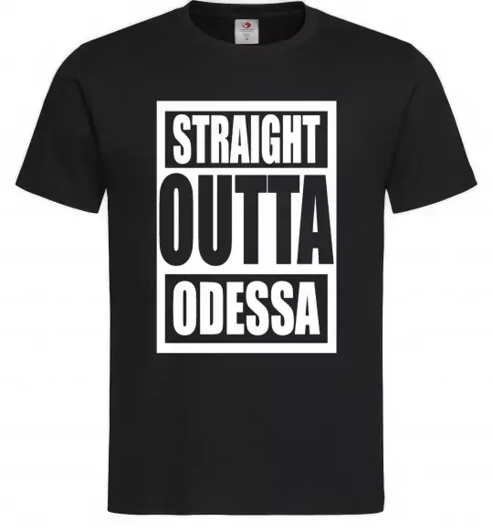 Чоловіча футболка Straight outta Odessa Чорний фото