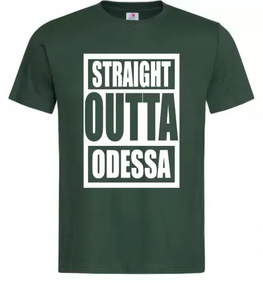 Чоловіча футболка Straight outta Odessa Темно-зелений фото