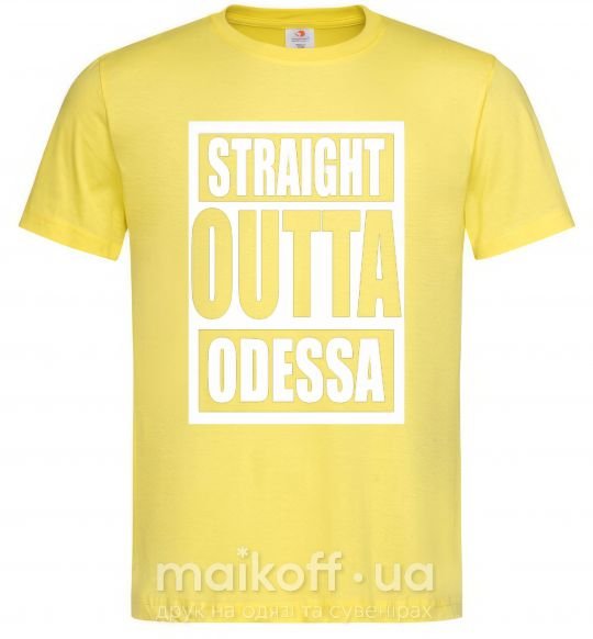 Мужская футболка Straight outta Odessa Лимонный фото
