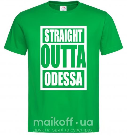 Мужская футболка Straight outta Odessa Зеленый фото