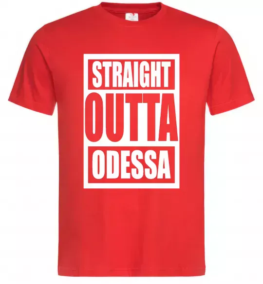 Чоловіча футболка Straight outta Odessa Червоний фото