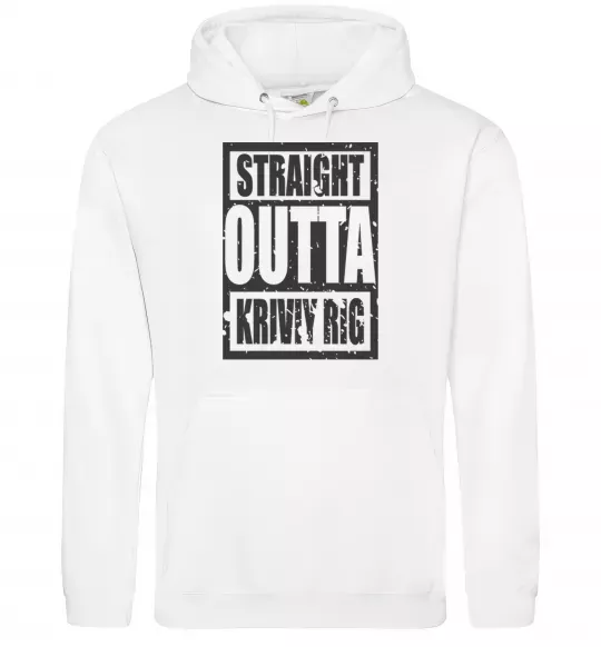 Женская толстовка (худи) Straight outta Kriviy Rig Белый фото