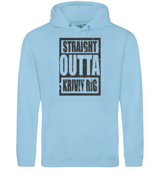 Женская толстовка (худи) Straight outta Kriviy Rig Голубой фото
