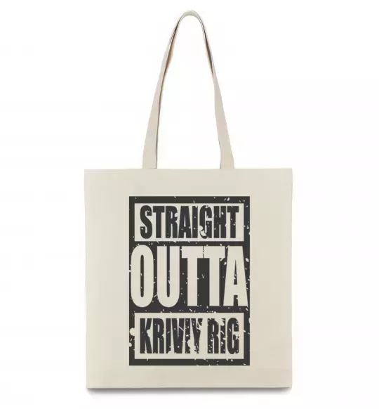 Эко-сумка Straight outta Kriviy Rig Бежевый фото